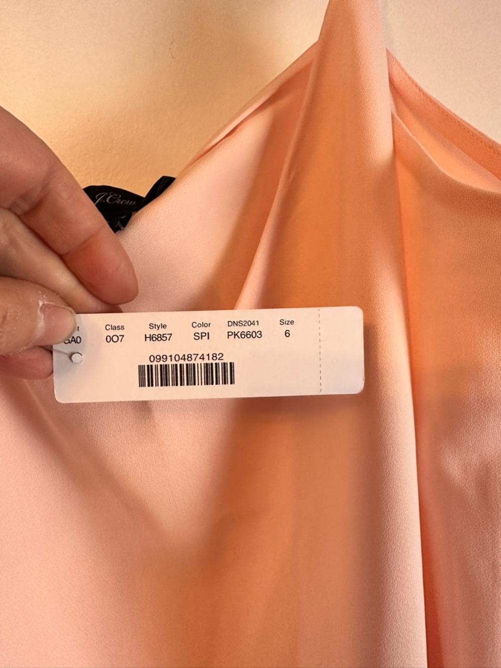 J. Crew Peach Satin Camisole with Adjustable Straps - Picture 3 of 4
